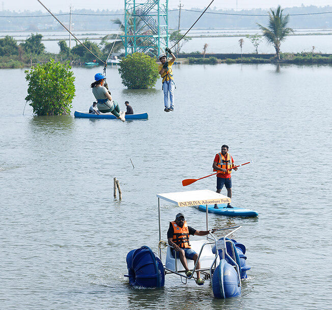 best adventure park in Kerala, Kuzhupilly, Cherai