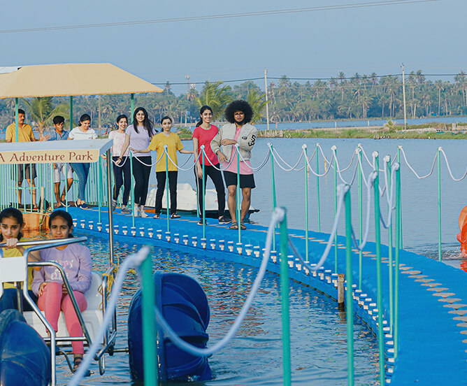 Floating Bridge in Kerala