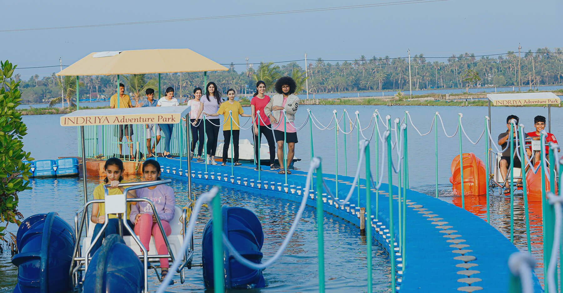 Floating Bridge in Cherai, Kerala